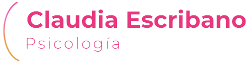 Logo de Claudia Escribano Psicología, mostrando el nombre y la especialización en servicios de terapia psicológica.